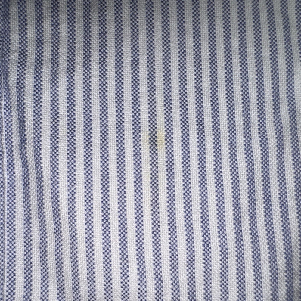 Polo Ralph Lauren Men's Size 17-34 Blue/White Striped Oxford Button Up Shirt - Picture 8 of 9